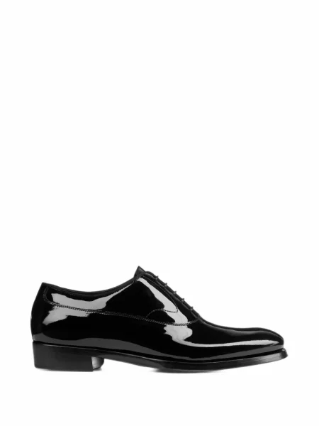 Ниски обувки Jimmy Choo с връзки с дантела черно