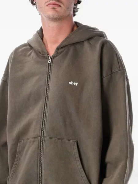 Hoodie Obey με σχέδιο γκρι