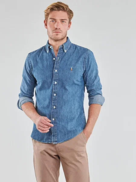 Košeľa Polo Ralph Lauren s autogramom modrá