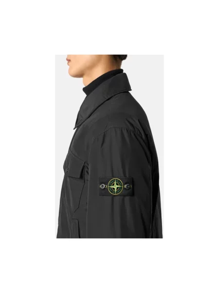 Lekka kurtka Stone Island z kamieniami czarna