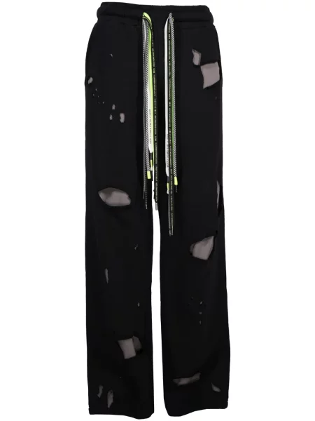 Pantaloni de trening Mostly Heard Rarely Seen rupți negru