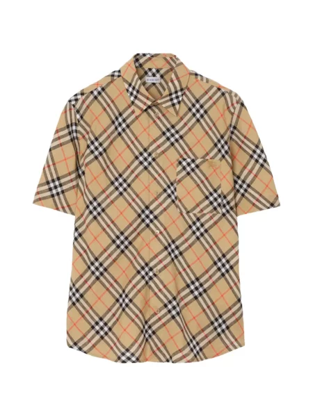 Ленен кариран ленена риза Burberry