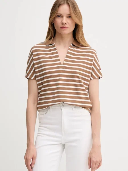 Tommy Hilfiger polo brązowy