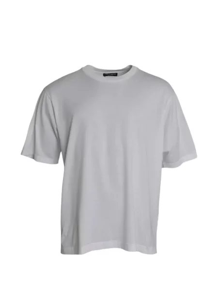 Scurt tricou Dolce & Gabbana cu decolteu rotund alb