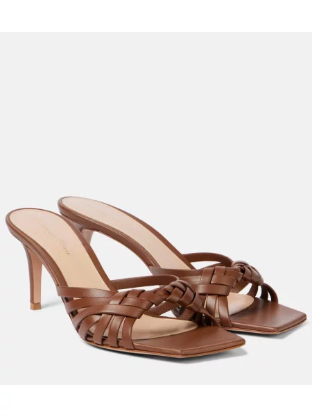 Papuci tip mules Gianvito Rossi din piele maro