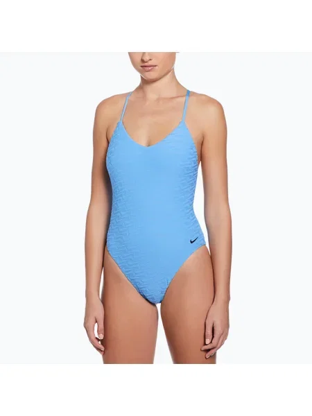 Costum de baie dintr-o piesă pentru femei Nike Swoosh Link Y-Back university blue albastru