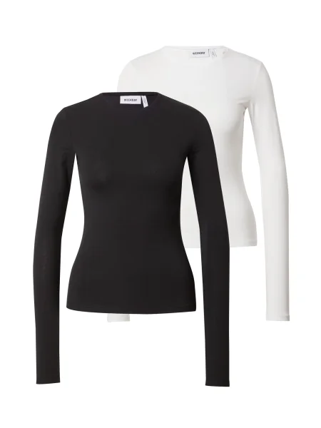 WEEKDAY Tricou negru alb