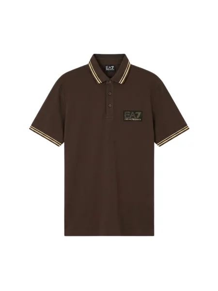 Koszulka polo Emporio Armani Ea7 brązowa