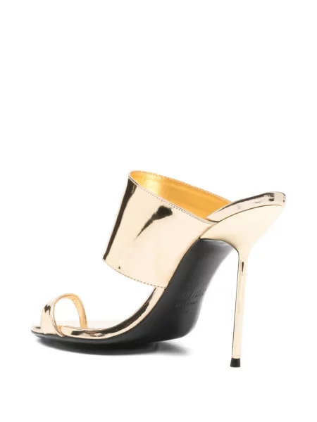 Papuci tip mules Paris Texas auriu