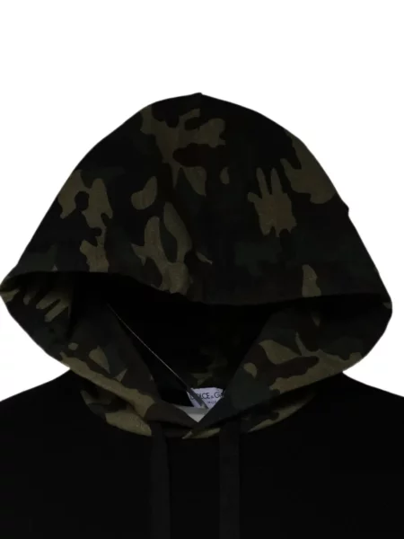 Hoodie Dolce & Gabbana με σχέδιο παραλλαγής μαύρο