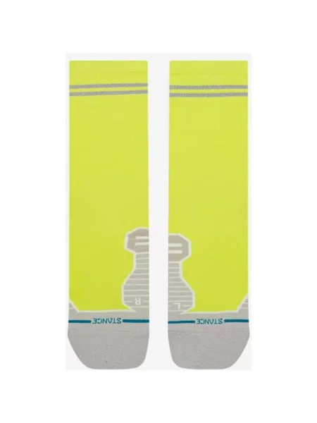 Skarpety Stance Reflector Light Crew żółty neonowy M szary