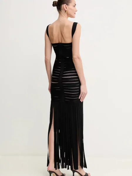 Šaty Herve Leger Alessandra mini černá