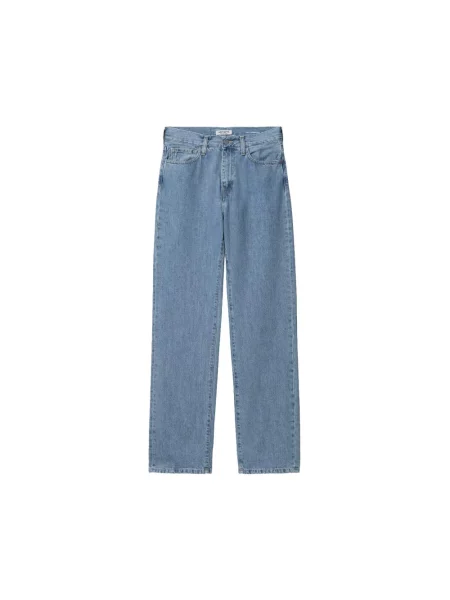 Jeansy Carhartt Wip z wysoką talią niebieskie