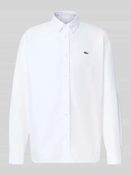 Koszula casualowa o kroju regular fit z czystej bawełny Lacoste biała