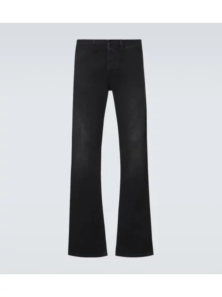 Blugi evazați Gucci cu dungi evazate negru