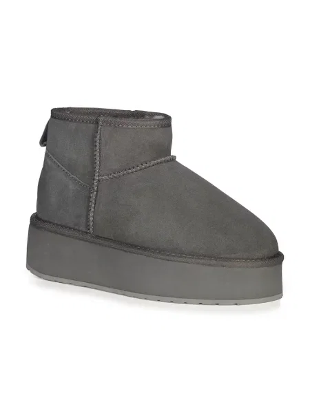 Semišové snehule Emu Australia Stinger Micro Flatform sivá