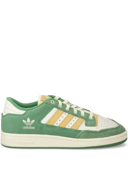 Geacă Adidas cu șireturi cu dungi cu platformă alb