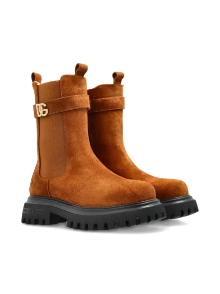 Botki dziecięce Dolce And Gabbana brązowe