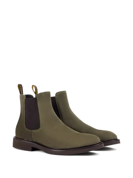 Botine chelsea Doucal's din piele de căprioară verde