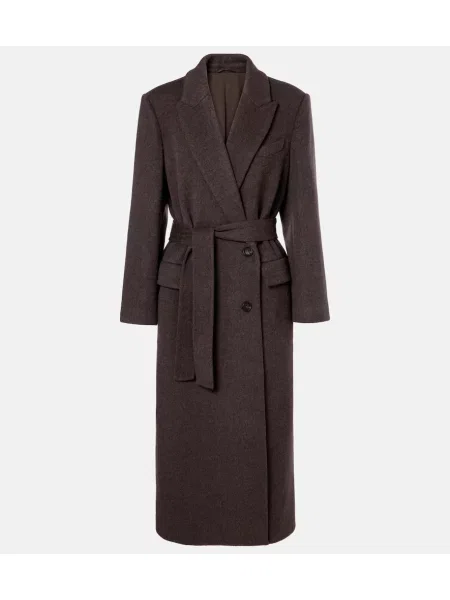 Palton Brunello Cucinelli de lână maro