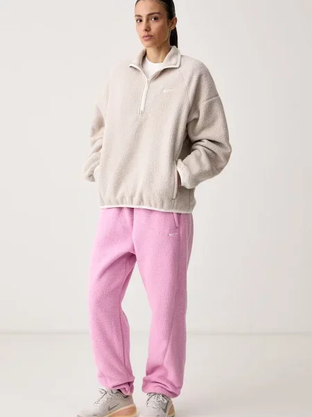 Nike Sportswear polár pulóver női bézs