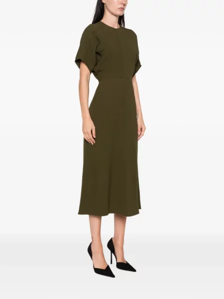Scurt rochie midi Victoria Beckham verde