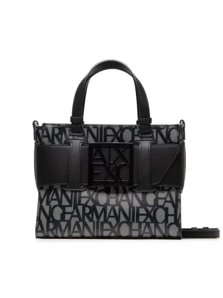 ARMANI EXCHANGE Ročna torbica svetlo bež črna