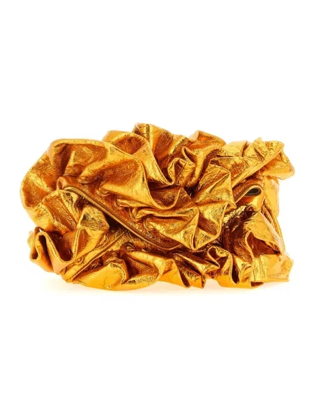 Kopertówka Dries Van Noten skórzana pomarańczowa