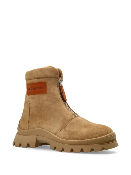 Botine Dsquared2 din piele de căprioară cu autograf