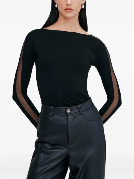Top Marcella lung negru
