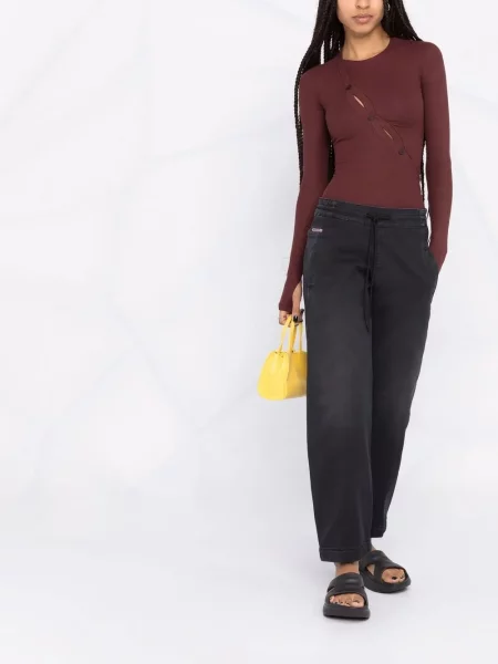 Blugi boyfriend Diesel Krailey negru