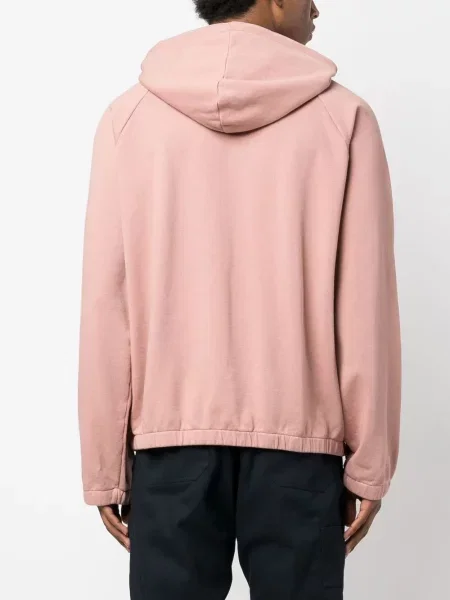 Μισό φερμουάρ hoodie A.p.c. ροζ