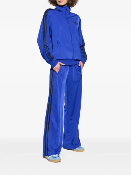 Cămașă Adidas cu dungi cu broderie clasică gri