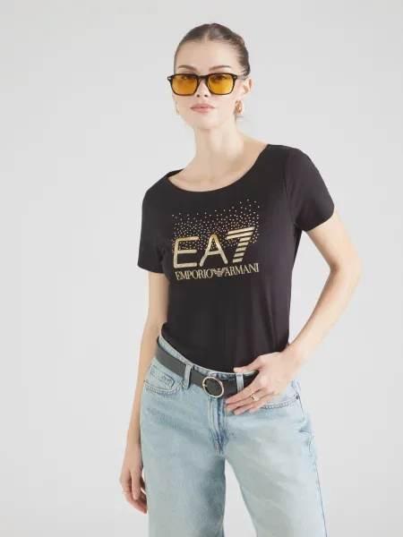Emporio Armani Tričko zlatá čierna