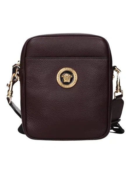 Torba Versace skórzana fioletowa