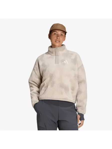 Hanorac din fleece Adidas Performance din fleece maro