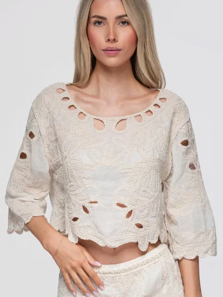 Top Ombre cu broderie