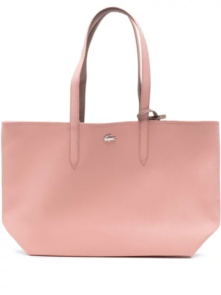 Reversibil geantă shopper Lacoste roz