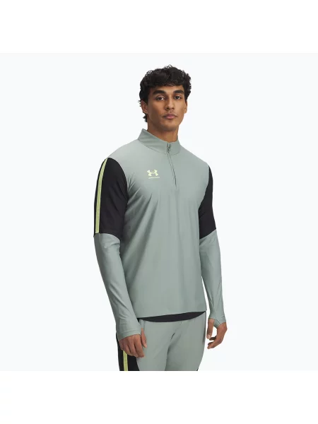 Fotbalová mikina Under Armour Challenger Pro silica green / black / sonic yellow černá