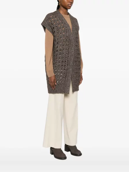Cardigan Herno tricotate maro