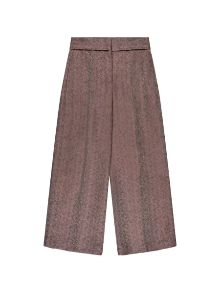 Pantaloni Slowear cu model herringbone maro