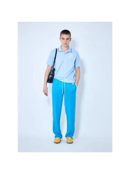 Koszulka polo Adidas Originals z logo niebieska