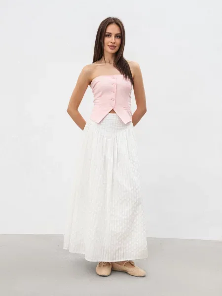 Спідниця міді Romashka Арфа білий