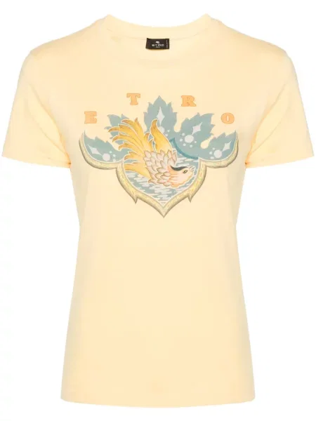 Tricou Etro cu imagine galben