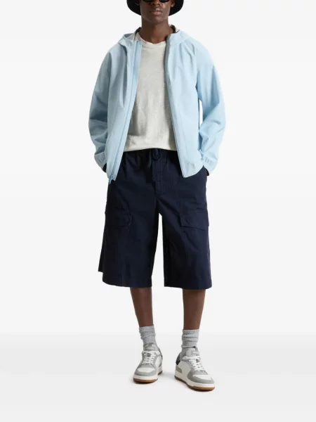 Geacă Woolrich cu glugă albastru