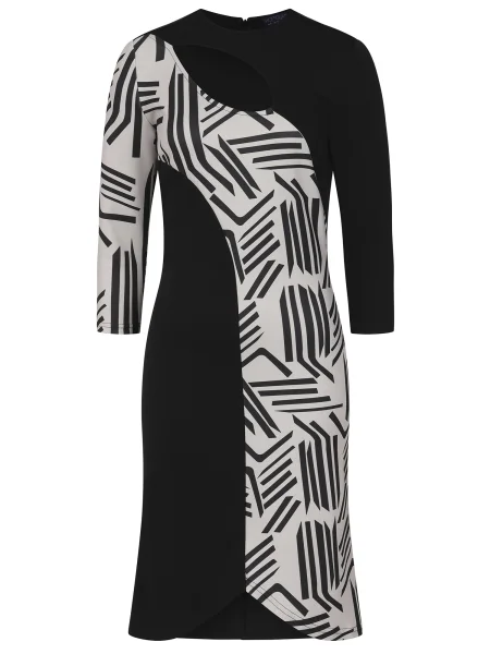 HotSquash Rochie negru alb