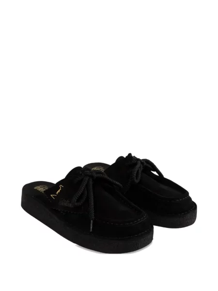 Велурени slip-on мюли Clarks Originals черно