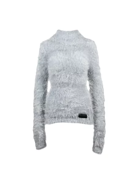 Długi sweter z golfem Mm6 Maison Margiela szary
