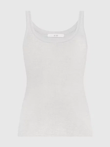 Топ в рубчик з кашеміру Co бежевий