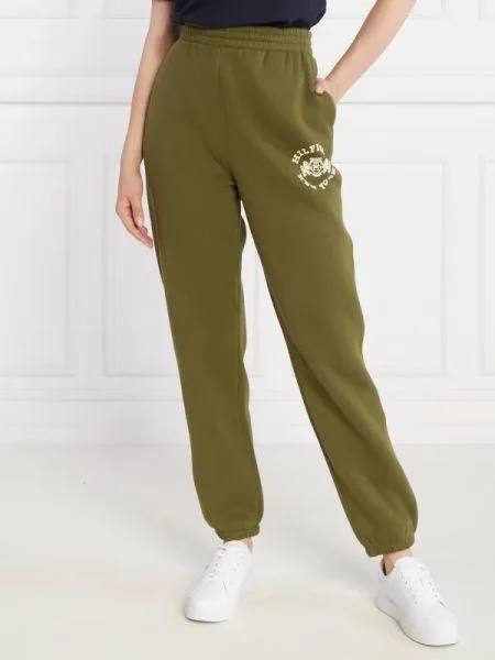 Tommy Hilfiger Pantaloni de trening VARSITY FLOCK | Relaxed fit verde